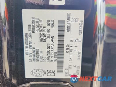Zdjęcie 12 z 12 samochodu: 2016 FORD F150 SUPER CAB VIN:1FTEX1C87GFC40548 - miniatura