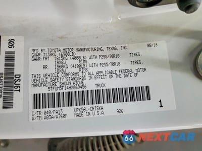 Zdjęcie 13 z 13 samochodu: 2017 TOYOTA TUNDRA SR VIN:5TFUM5F14HX069456 - miniatura
