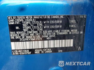 Zdjęcie 14 z 14 samochodu: 2016 TOYOTA RAV4 SE VIN:2T3JFREV3GW417078 - miniatura