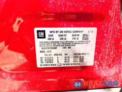 Zdjęcie 13 z 13 samochodu: 2016 BUICK ENCORE CONVENIENCE VIN:KL4CJFSB7GB598897 - miniatura