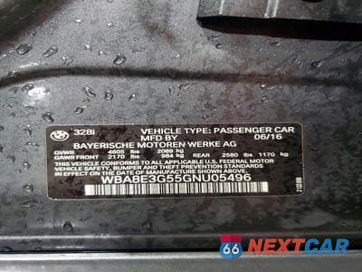 Zdjęcie 12 z 12 samochodu: 2016 BMW 328 XI SULEV VIN:WBA8E3G55GNU05496 - miniatura