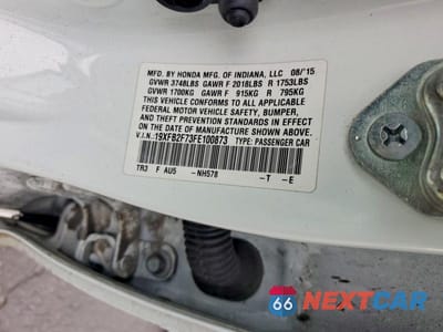 Zdjęcie 12 z 12 samochodu: 2015 HONDA CIVIC SE VIN:19XFB2F73FE100873 - miniatura