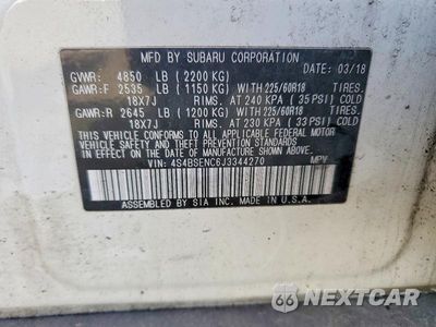 Zdjęcie 13 z 13 samochodu: 2018 SUBARU OUTBACK 3.6R LIMITED VIN:4S4BSENC6J3344270 - miniatura