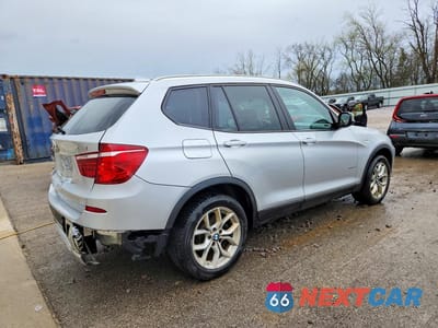 Trzecie zdjęcie samochodu z tyłu: 2013 BMW X3 XDRIVE28I VIN:5UXWX9C59D0A25424 - miniatura