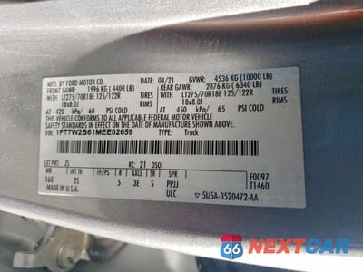 Zdjęcie 12 z 12 samochodu: 2021 FORD F250 SUPER DUTY VIN:1FT7W2B61MEE02659 - miniatura
