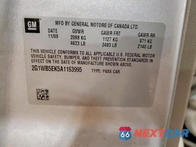 Zdjęcie 12 z 12 samochodu: 2010 CHEVROLET IMPALA LT VIN:2G1WB5EK5A1163995 - miniatura