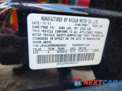 Zdjęcie 13 z 13 samochodu: 2012 INFINITI EX35 BASE VIN:JN1AJ0HR8CM452041 - miniatura
