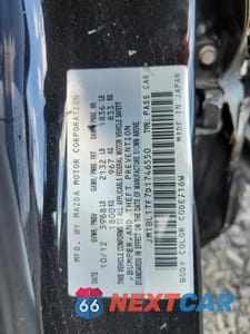 Zdjęcie 12 z 12 samochodu: 2013 MAZDA 3 I VIN:JM1BL1TF7D1746550 - miniatura