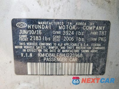 Zdjęcie 12 z 12 samochodu: 2017 HYUNDAI ELANTRA SE VIN:KMHD84LF8HU223968 - miniatura