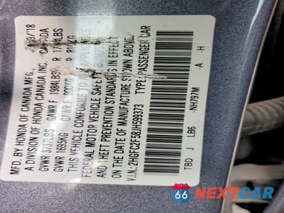 Zdjęcie 13 z 13 samochodu: 2018 HONDA CIVIC LX VIN:2HGFC2F58JH599373 - miniatura