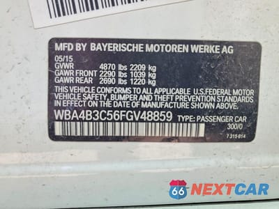 Zdjęcie 12 z 12 samochodu: 2015 BMW 435I VIN:WBA4B3C56FGV48859 - miniatura