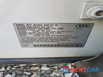 Zdjęcie 14 z 14 samochodu: 2019 AUDI Q7 PREMIUM PLUS VIN:WA1LHAF70KD028371 - miniatura
