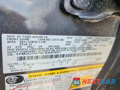 Zdjęcie 13 z 13 samochodu: 2020 FORD EXPEDITION LIMITED VIN:1FMJU1KT9LEA07621 - miniatura