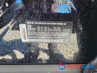 Zdjęcie 14 z 14 samochodu: 2024 BMW X3 SDRIVE30I VIN:5UX43DP05R9W75050 - miniatura
