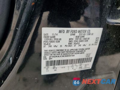 Zdjęcie 13 z 13 samochodu: 2014 FORD EDGE SEL VIN:2FMDK4JC9EBB59144 - miniatura