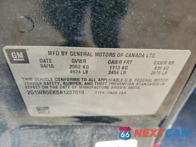 Zdjęcie 12 z 12 samochodu: 2010 CHEVROLET IMPALA LT VIN:2G1WB5EK6A1237019 - miniatura