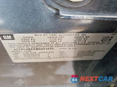 Zdjęcie 12 z 12 samochodu: 2011 GMC TERRAIN SLT VIN:2CTFLVECXB6231875 - miniatura