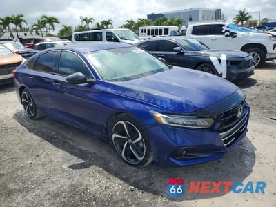 Czwarte zdjęcie samochodu z boku: 2020 HONDA ACCORD SPORT VIN:1HGCV1F35LA054447 - miniatura