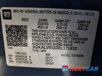 Zdjęcie 12 z 12 samochodu: 2024 GMC TERRAIN SLT VIN:3GKALVEG0RL171933 - miniatura