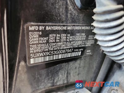 Zdjęcie 13 z 13 samochodu: 2016 BMW X3 XDRIVE28I VIN:5UXWX9C53G0D87947 - miniatura