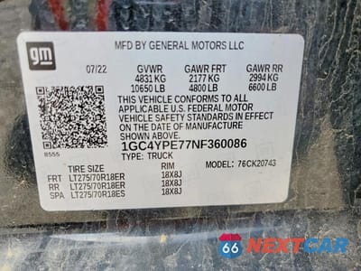 Zdjęcie 12 z 12 samochodu: 2022 CHEVROLET SILVERADO K2500 HEAVY DUTY LTZ VIN:1GC4YPE77NF360086 - miniatura