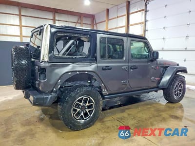 Trzecie zdjęcie samochodu z tyłu: 2024 JEEP WRANGLER RUBICON VIN:1C4PJXFG7RW284424 - miniatura