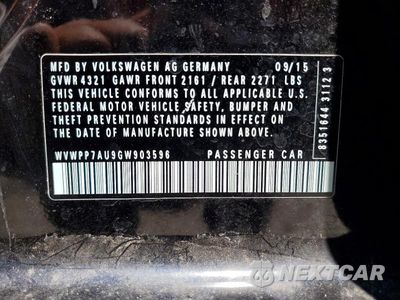 Zdjęcie 12 z 12 samochodu: 2016 VOLKSWAGEN E-GOLF SEL PREMIUM VIN:WVWPP7AU9GW903596 - miniatura
