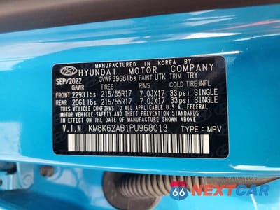 Zdjęcie 14 z 14 samochodu: 2023 HYUNDAI KONA VIN:KM8K62AB1PU968013 - miniatura