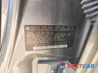 Zdjęcie 13 z 13 samochodu: 2011 BMW X3 XDRIVE28I VIN:5UXWX5C51BL703147 - miniatura