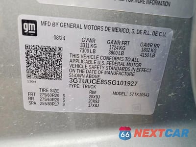 Zdjęcie 12 z 12 samochodu: 2025 GMC SIERRA K1500 ELEVATION VIN:3GTUUCE85SG101927 - miniatura