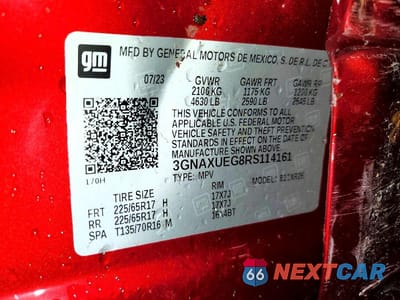 Zdjęcie 13 z 13 samochodu: 2024 CHEVROLET EQUINOX LT VIN:3GNAXUEG8RS114161 - miniatura