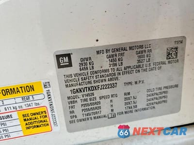 Zdjęcie 12 z 12 samochodu: 2015 GMC ACADIA DENALI VIN:1GKKVTKDXFJ222337 - miniatura