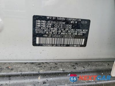 Zdjęcie 13 z 13 samochodu: 2025 SUBARU WRX PREMIUM VIN:JF1VBAH61S9810627 - miniatura
