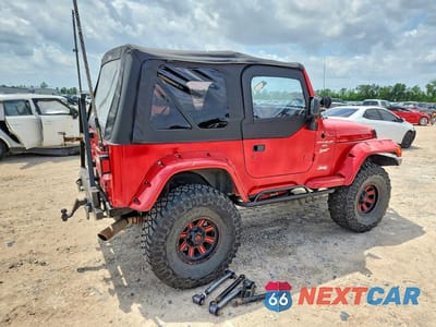 Trzecie zdjęcie samochodu z tyłu: 1999 JEEP WRANGLER / TJ SPORT VIN:1J4FY19S5XP482585 - miniatura