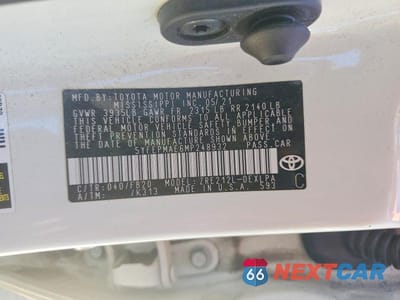 Zdjęcie 12 z 12 samochodu: 2021 TOYOTA COROLLA LE VIN:5YFEPMAE6MP248932 - miniatura