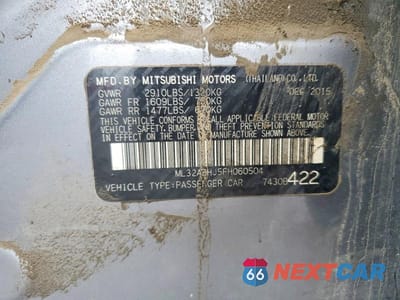 Zdjęcie 12 z 12 samochodu: 2015 MITSUBISHI MIRAGE DE VIN:ML32A3HJ5FH060504 - miniatura