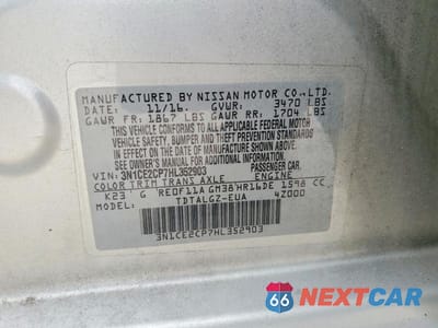 Zdjęcie 12 z 12 samochodu: 2017 NISSAN VERSA NOTE SR VIN:3N1CE2CP7HL352903 - miniatura