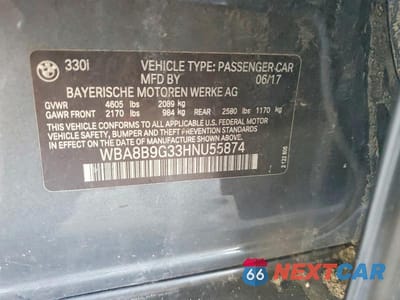 Zdjęcie 12 z 12 samochodu: 2017 BMW 330 I VIN:WBA8B9G33HNU55874 - miniatura