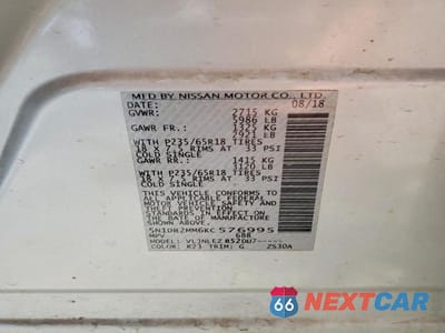 Zdjęcie 13 z 13 samochodu: 2019 NISSAN PATHFINDER SV VIN:5N1DR2MM6KC576995 - miniatura
