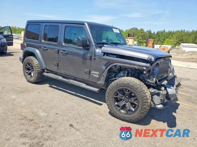 Czwarte zdjęcie samochodu z boku: 2018 JEEP WRANGLER UNLIMITED SPORT VIN:1C4HJXDG4JW277460 - miniatura