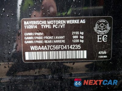 Zdjęcie 12 z 12 samochodu: 2015 BMW 428 XI GRAN COUPE VIN:WBA4A7C56FD414235 - miniatura