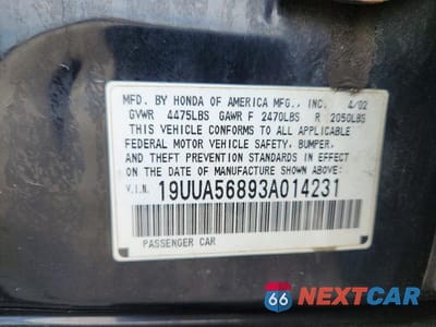 Zdjęcie 12 z 12 samochodu: 2003 ACURA 3.2TL TYPE-S VIN:19UUA56893A014231 - miniatura