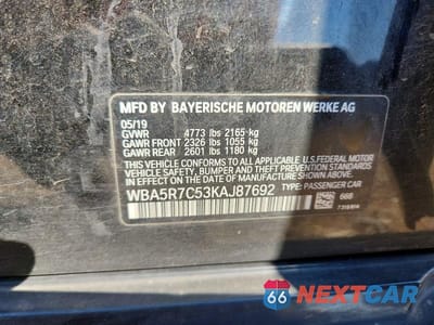 Zdjęcie 12 z 12 samochodu: 2019 BMW 330XI VIN:WBA5R7C53KAJ87692 - miniatura
