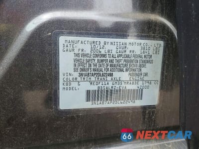 Zdjęcie 12 z 12 samochodu: 2013 NISSAN SENTRA S VIN:3N1AB7AP2DL622498 - miniatura