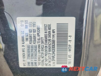 Zdjęcie 14 z 14 samochodu: 2014 HONDA ODYSSEY EXL VIN:5FNRL5H63EB063669 - miniatura