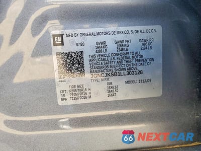 Zdjęcie 12 z 12 samochodu: 2020 CHEVROLET TRAX LS VIN:3GNCJKSB1LL303128 - miniatura