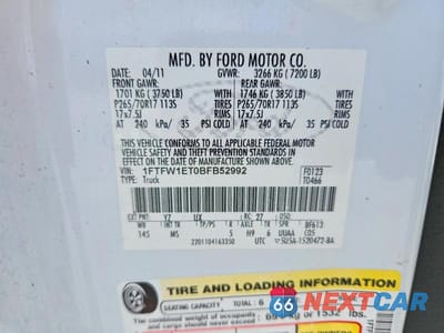 Zdjęcie 12 z 12 samochodu: 2011 FORD F150 SUPERCREW VIN:1FTFW1ET0BFB52992 - miniatura