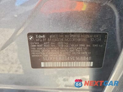 Zdjęcie 14 z 14 samochodu: 2009 BMW X5 XDRIVE48I VIN:5UXFE83549L168848 - miniatura