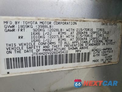 Zdjęcie 13 z 13 samochodu: 2002 TOYOTA RAV4 BASE VIN:JTEHH20V226045410 - miniatura