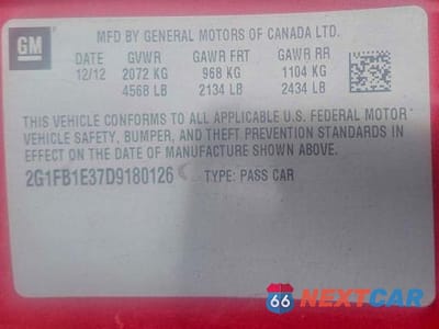 Zdjęcie 10 z 10 samochodu: 2013 CHEVROLET CAMARO LT VIN:2G1FB1E37D9180126 - miniatura